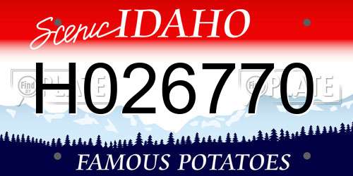 H026770 Idaho License Plate