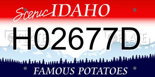H02677D Idaho License Plate