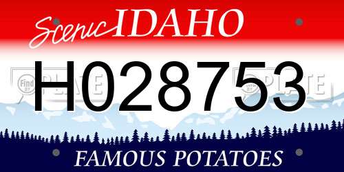 H028753 Idaho License Plate
