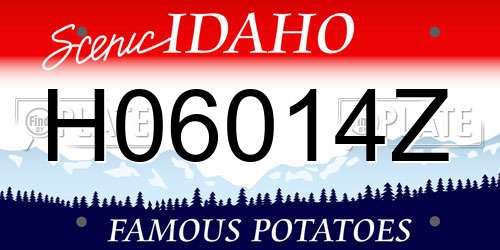 H06014Z Idaho License Plate