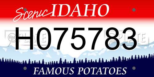 H075783 Idaho License Plate