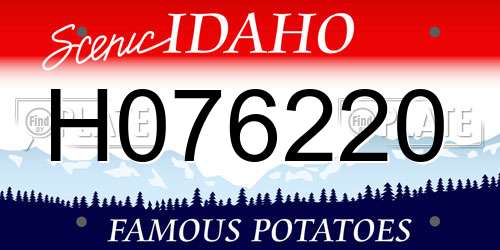 H076220 Idaho License Plate