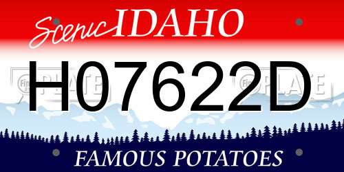 H07622D Idaho License Plate