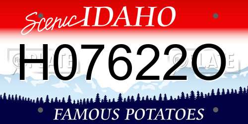 H07622O Idaho License Plate
