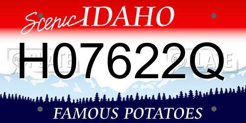 H07622Q Idaho License Plate