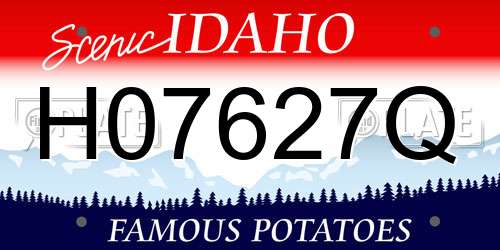 H07627Q Idaho License Plate