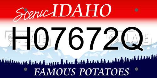 H07672Q Idaho License Plate