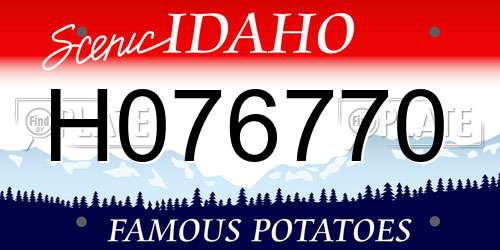 H076770 Idaho License Plate