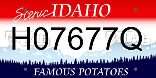 H07677Q Idaho License Plate