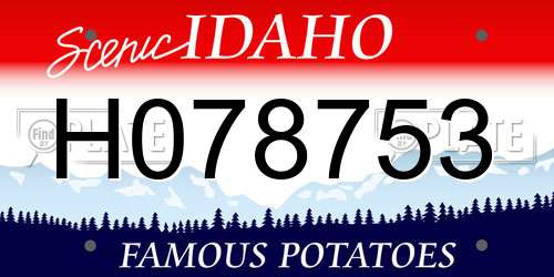 H078753 Idaho License Plate
