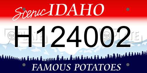 H124002 Idaho License Plate