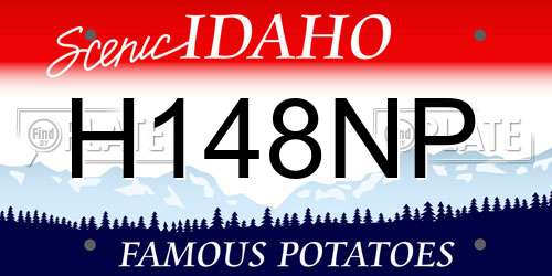 H148NP Idaho License Plate