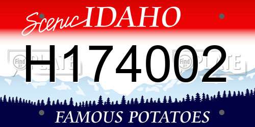 H174002 Idaho License Plate