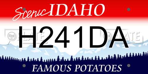 H241DA Idaho License Plate