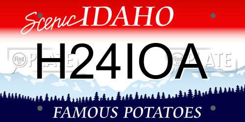 H24IOA Idaho License Plate