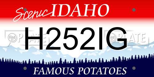 H252IG Idaho License Plate