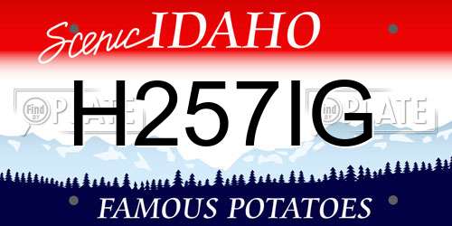 H257IG Idaho License Plate