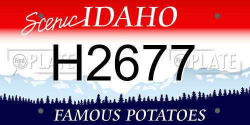 H2677 Idaho License Plate