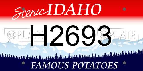 H2693 Idaho License Plate