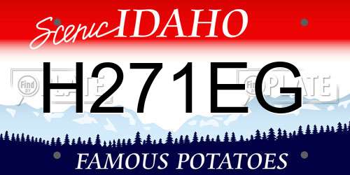 H271EG Idaho License Plate