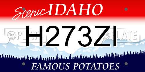 H273ZI Idaho License Plate