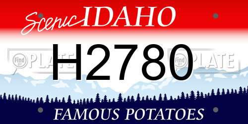 H2780 Idaho License Plate