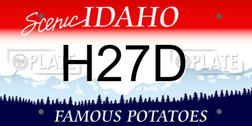 H27D Idaho License Plate