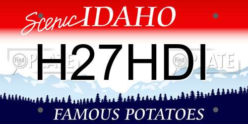 H27HDI Idaho License Plate