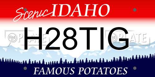 H28TIG Idaho License Plate