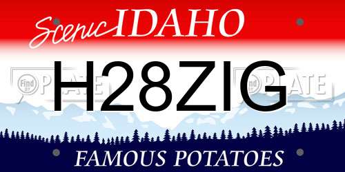 H28ZIG Idaho License Plate
