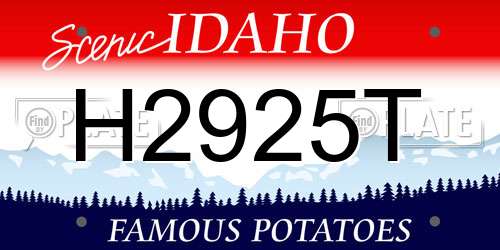H2925T Idaho License Plate