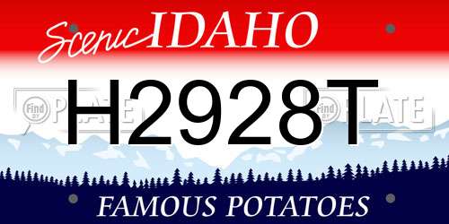 H2928T Idaho License Plate