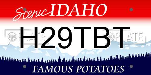 H29TBT Idaho License Plate