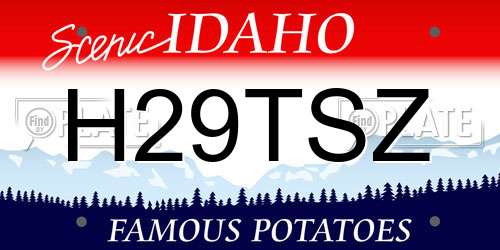 H29TSZ Idaho License Plate