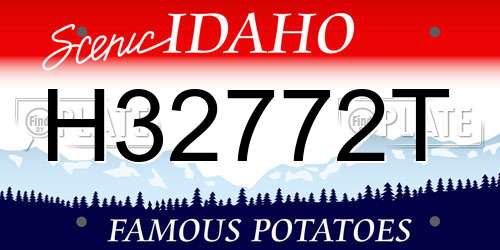 H32772T Idaho License Plate