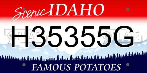 H35355G Idaho License Plate