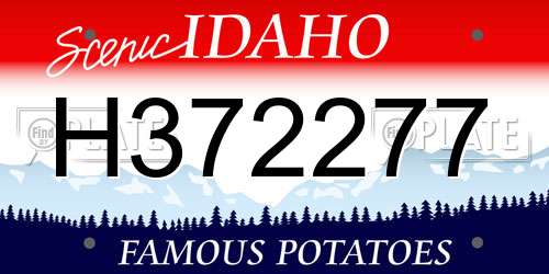 H372277 Idaho License Plate