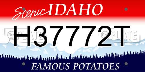 H37772T Idaho License Plate