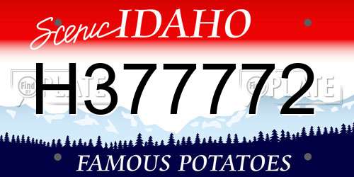 H377772 Idaho License Plate