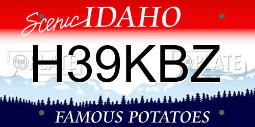 H39KBZ Idaho License Plate