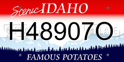 H48907O Idaho License Plate