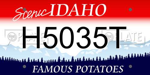 H5035T Idaho License Plate