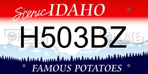 H503BZ Idaho License Plate