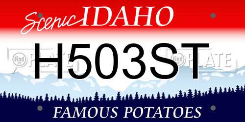 H503ST Idaho License Plate