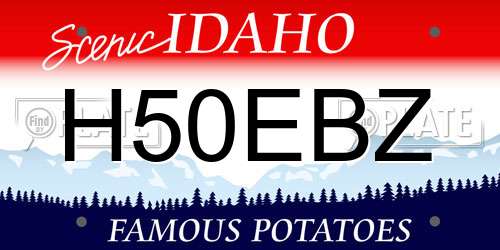 H50EBZ Idaho License Plate