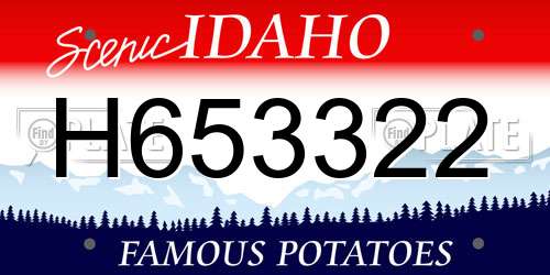 H653322 Idaho License Plate