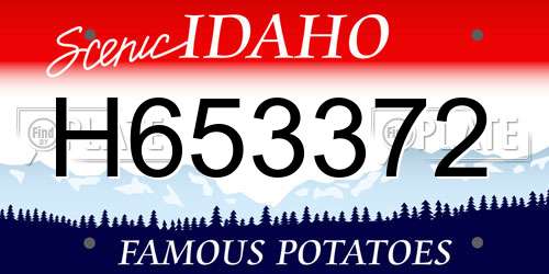 H653372 Idaho License Plate
