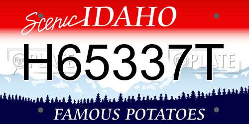 H65337T Idaho License Plate