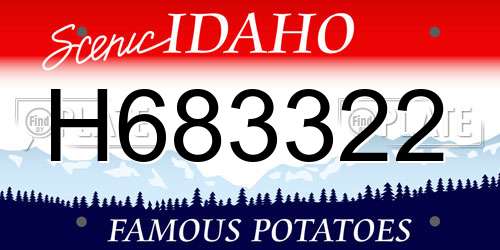 H683322 Idaho License Plate