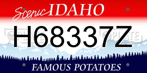 H68337Z Idaho License Plate